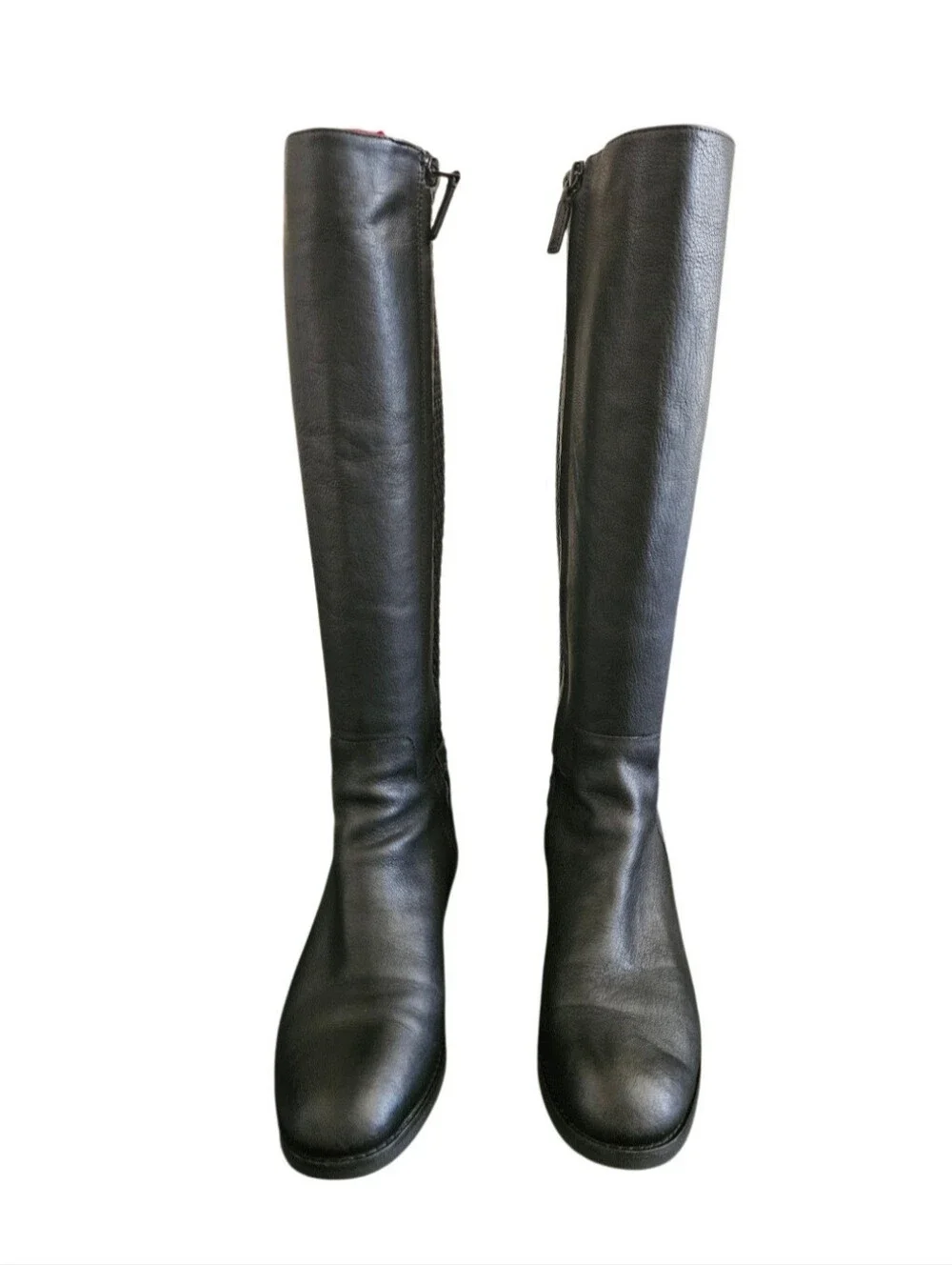 Cole Haan Isabell Stretch Knee-High Black Leather Riding Boots Size 7.5 B